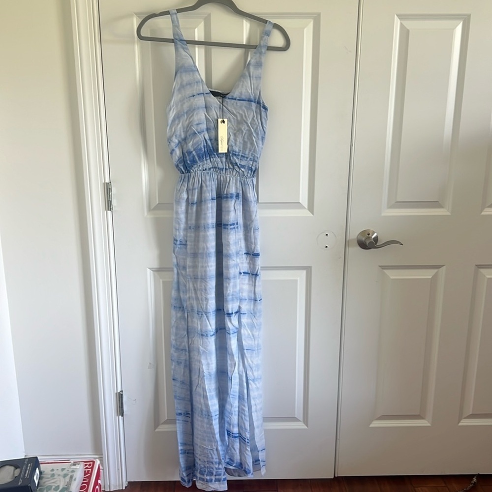 NWT Sugarlips Hi Slit Maxi Dress with Pockets Size XS Tie Dye